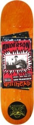 Anti-Hero Anderson Thrasher 9.0 Skateboard Deck - orange