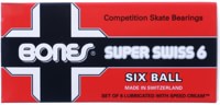 Bones Bearings Super Swiss 6 Skateboard Bearings - blue