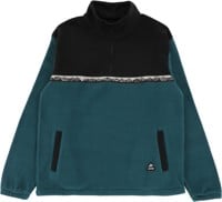 Jones Recycled Fleece Half Zip Crew Sweatshirt - pacific teal