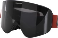 Volcom Odyssey Goggles - redwood/caramel dark gray + rose bonus lens